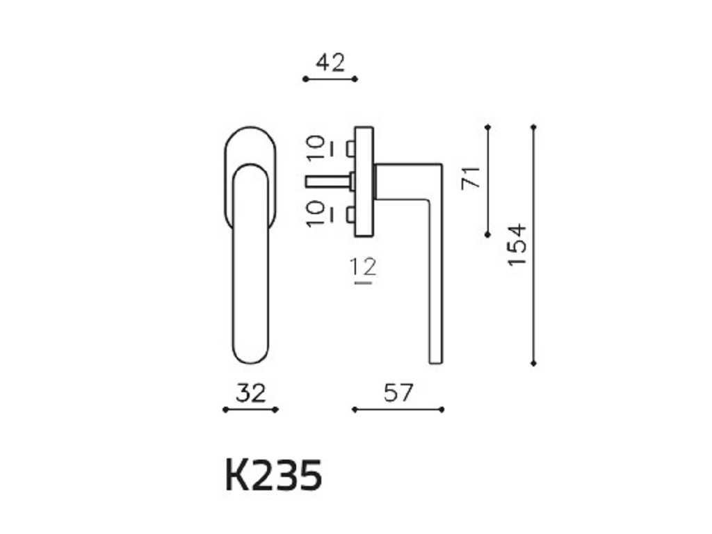 Maniglia per finestra DK Radial movimento 4 scatti metallo Q7x42mm US-Super Antracite Satinato | Olivari - immagine 2
